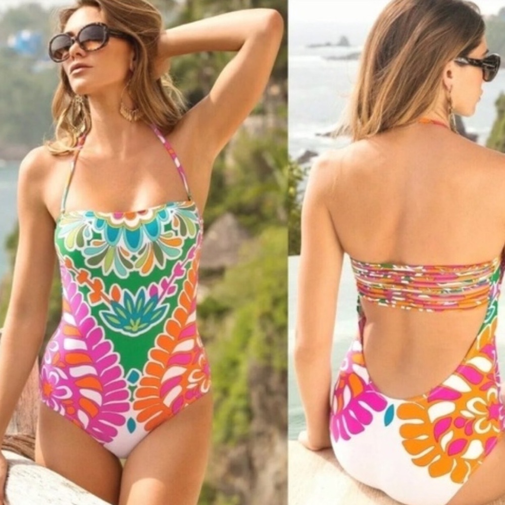 Trina Turk Halter One Piece Swim Suit